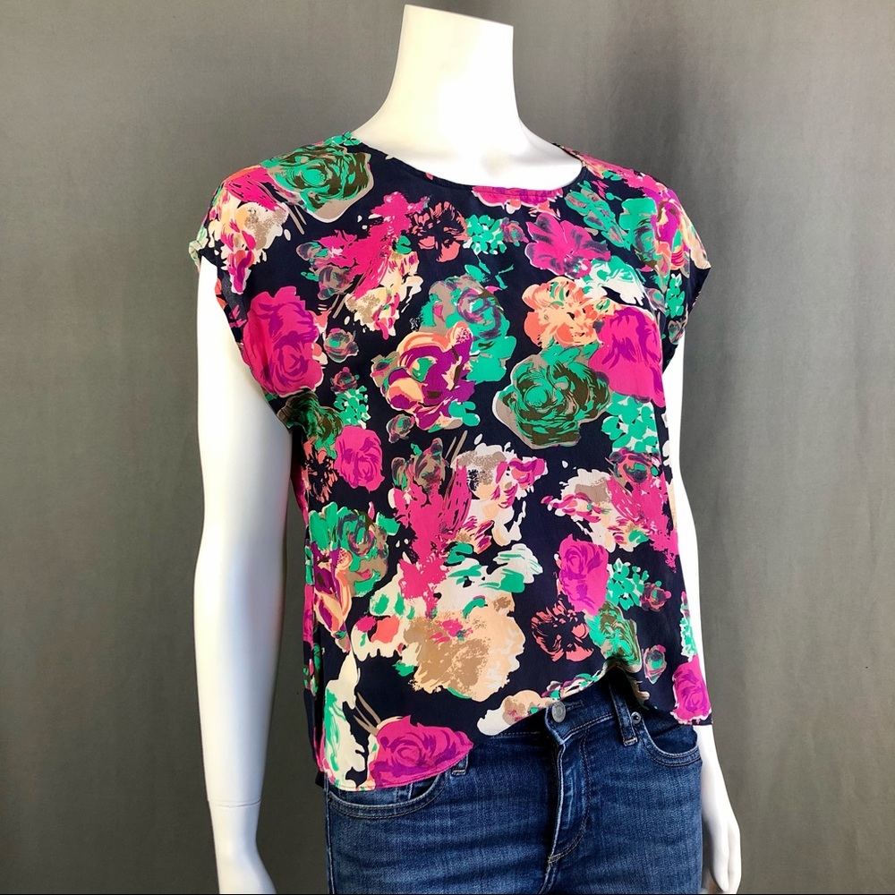 Maeve Silk Split-Back Top